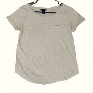 H&M Basics beige cotton tee